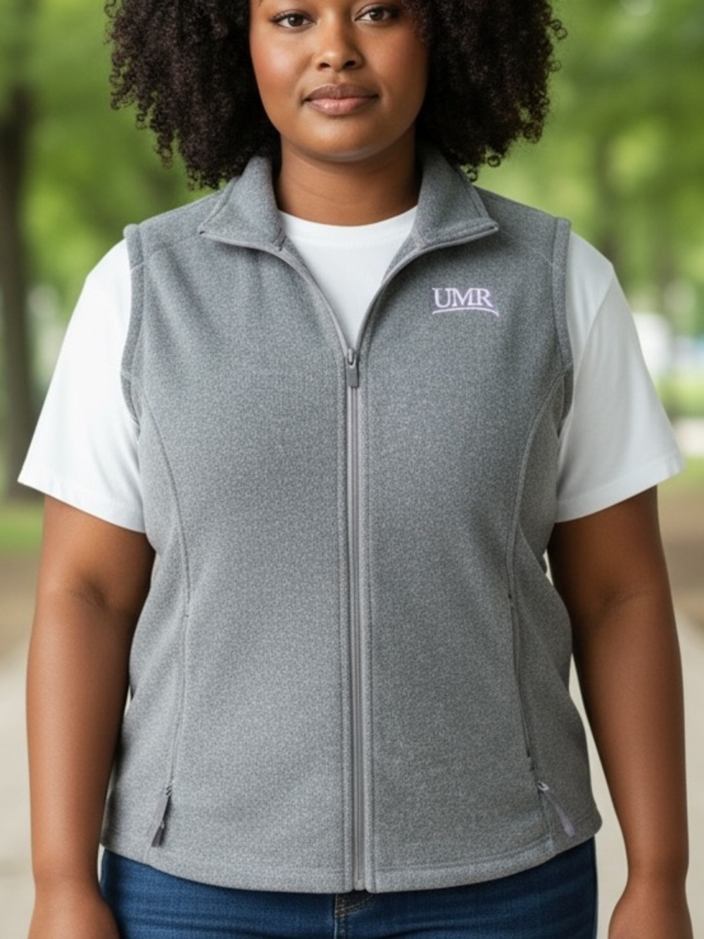 Fossa Apparel 2xl Prairie Fleece Vest Heather Gray Zip Closure 2 Zip Side Pocket